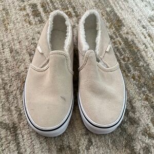 Vans Women's Cream Slip-On Shoes